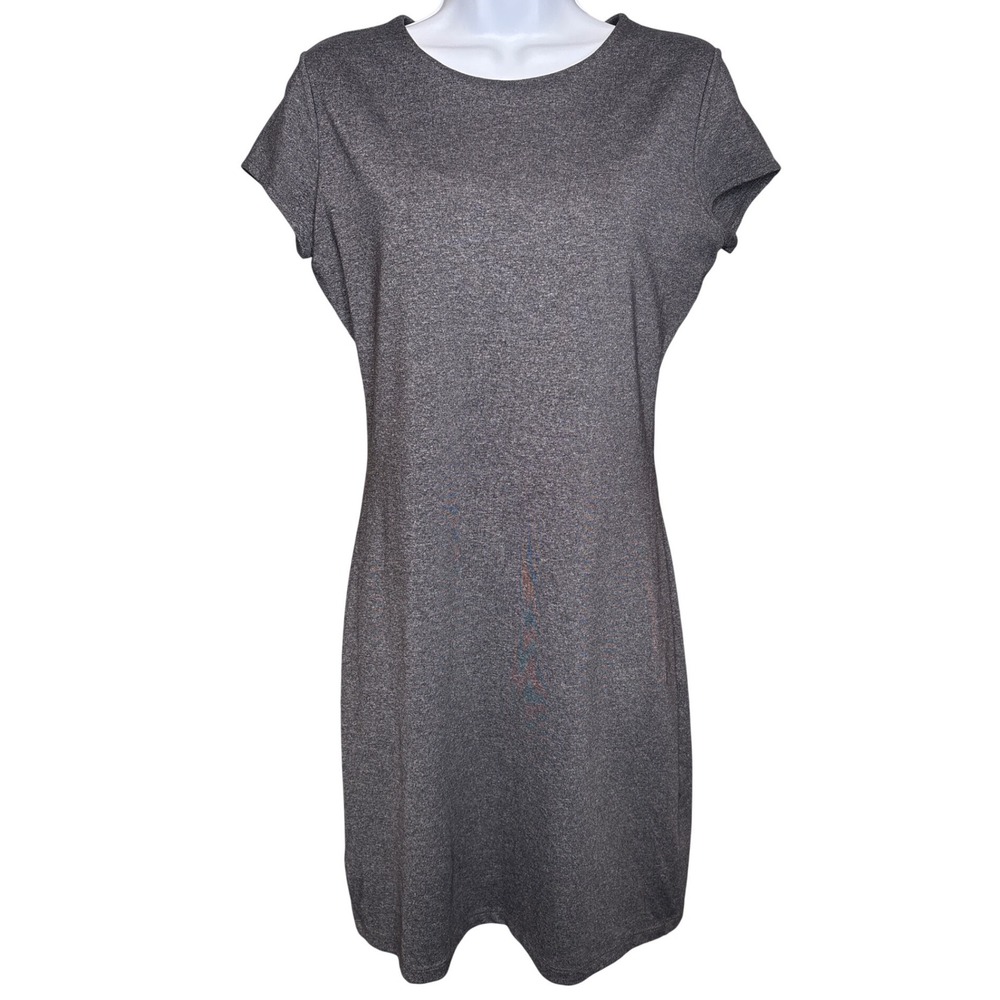 Susana Monaco Womens Gray Stretchy Short Sleeve Casual Dress Size‎ M Minimalist